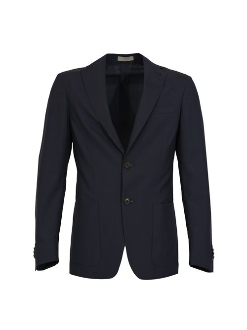 Giacca monopetto in misto lana e seta Blu Corneliani | 27X579 2718487 7R001